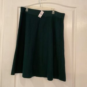 Ann Taylor Hunter Green Knit Skirt Size XXL *NWT*